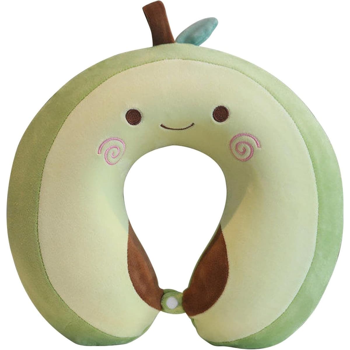 Perna de Calatorie in Forma de U, Flippy, Pentru Gat si Cap, Umplutura din Spuma cu Memorie, 30x30 cm, Model Avocado