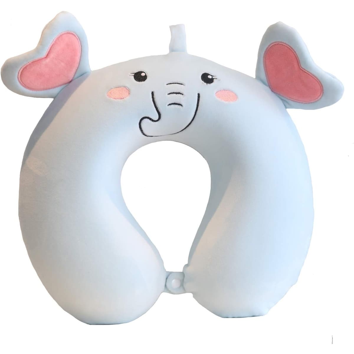 Perna de Calatorie in Forma de U, Flippy, Pentru Gat si Cap, Umplutura din Spuma cu Memorie, 30x30 cm, Model Elefant