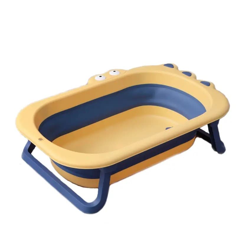 Cada Pliabila pentru Baie, Flippy, din PP+TPR, pentru Copii 0-6 Ani, Model Crocodil, Dop de Scurgere, 80x54x21 cm