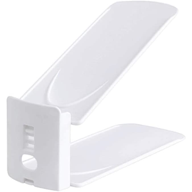 Suport pentru Pantofi, Flippy, din Plastic, Reglabil, 2 Niveluri, 27 x 10 x 20 cm, Alb