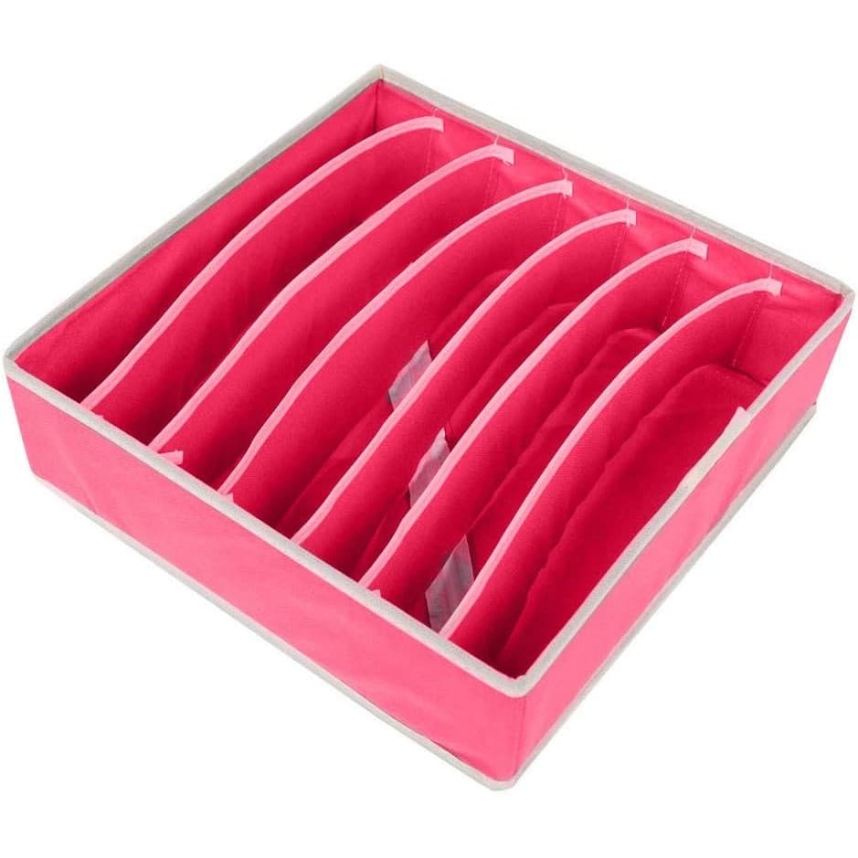 Cutie De Depozitare, Flippy, Pentru Lenjerie, Sosete Si Sutiene, Material Textil, 7 Compartimente, 32 x 32 x 10 cm, Culoare