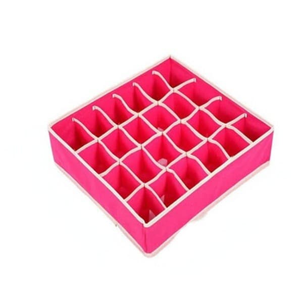 Cutie De Depozitare, Flippy, Pentru Lenjerie, Sosete Si Sutiene, Material Textil, 24 Compartimente, 32 x 32 x 10 cm, Culoare
