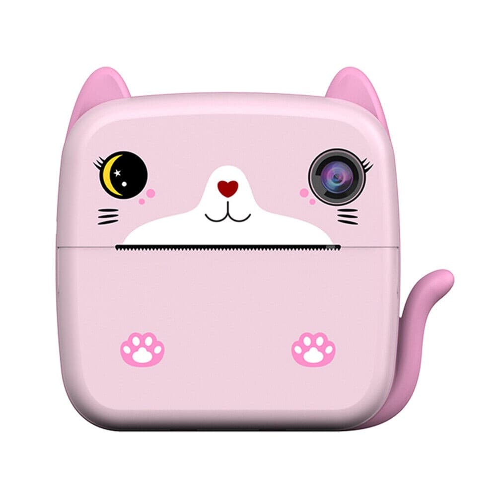 Set Camera Instantanee pentru Copii, Flippy, Ecran HD 2.4'', 24MP, 720P Video, 1200 mAh, cu Functie de Printare Alb-Negru