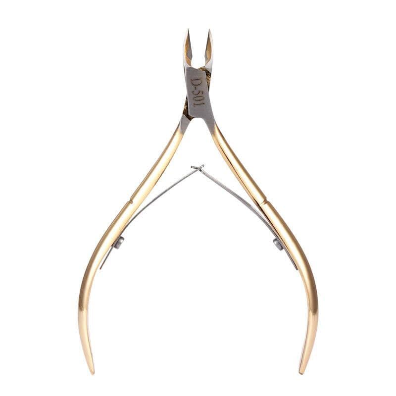 Cleste pentru Unghii si Cuticule, Flippy, din Otel Inoxidabil, Protectie Varf, 17 x 7 x 2 cm, Auriu