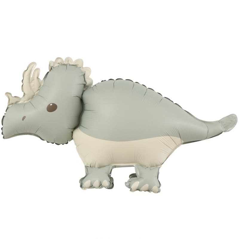 Balon din Folie Metalizata, Flippy, Figurina Animata, Model Dinozaur, 69 x 40 cm, Ambalaj Individual, Pai Inclus, Umflare cu