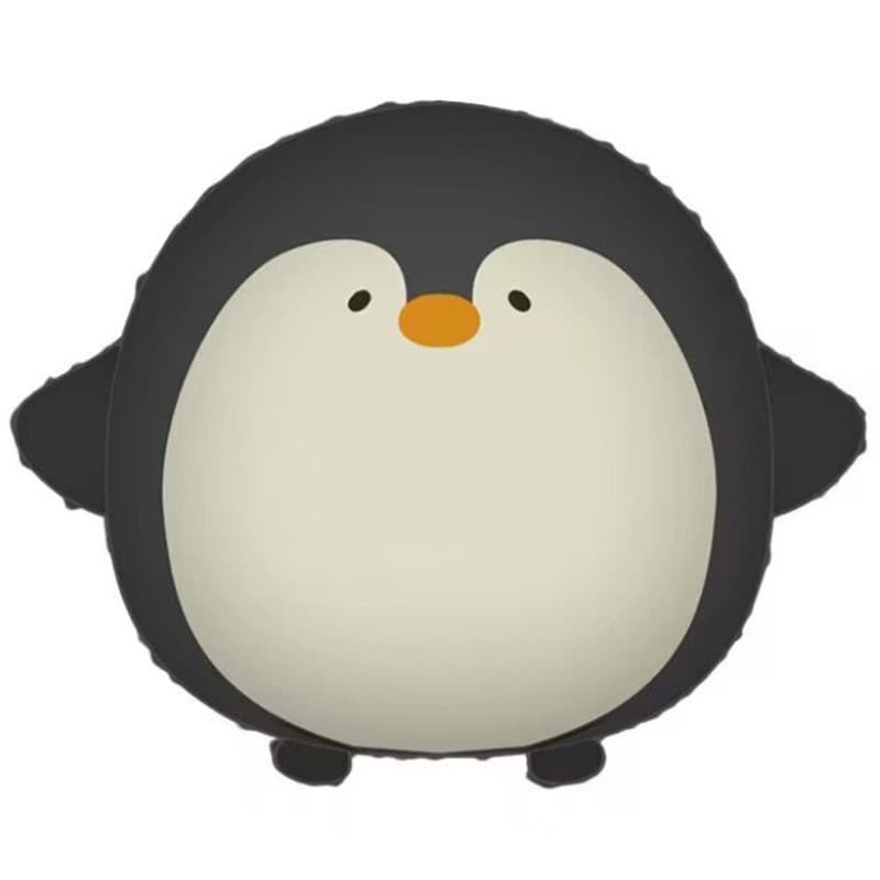 Balon din Folie Metalizata, Flippy, Figurina Animata, Model Pinguin, 54 x 48 cm, Ambalaj Individual, Pai Inclus, Umflare cu
