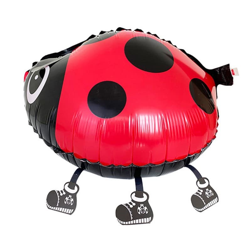 Balon din Folie Metalizata, Flippy, Figurina Animata, Model Buburuza, 46x31 cm, Ambalaj Individual, Pai Inclus, Umflare cu