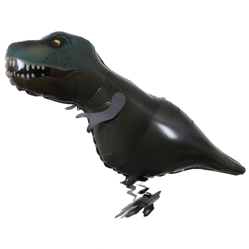 Balon din Folie Metalizata, Flippy, Figurina Animata, Model Dinozaur, 97x48 cm, Ambalaj Individual, Pai Inclus, Umflare cu