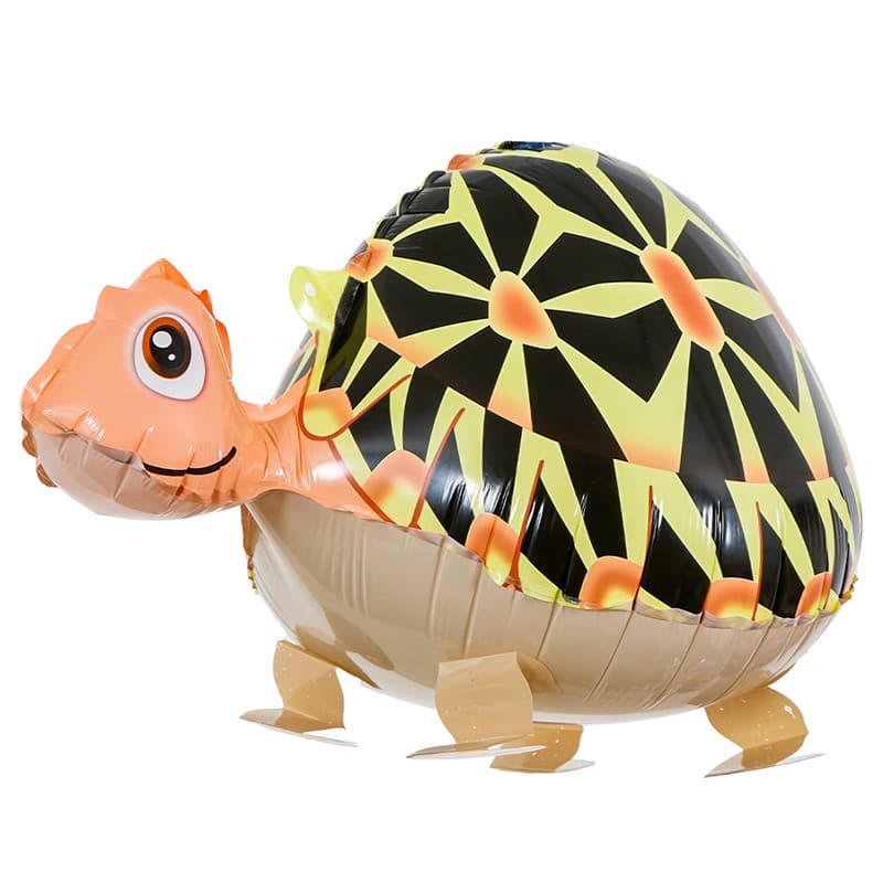 Balon din Folie Metalizata, Flippy, Figurina Animata, Model Broasca Testoasa, 61x32 cm, Ambalaj Individual, Pai Inclus