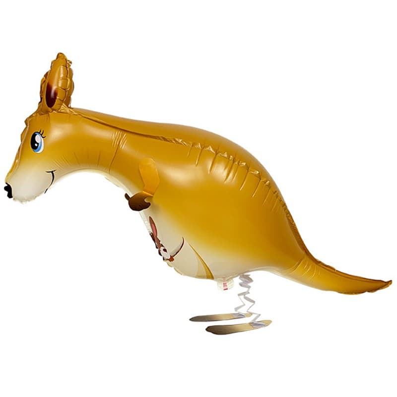 Balon din Folie Metalizata, Flippy, Figurina Animata, Model Cangur, 102x34 cm, Ambalaj Individual, Pai Inclus, Umflare cu