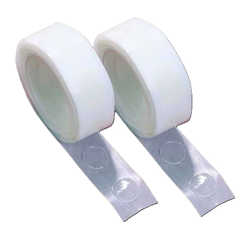 Rola Dubla-Adeziva, Flippy, pentru Lipit Baloane, 100 de Buline cu Diametru 1.2 cm, Transparent