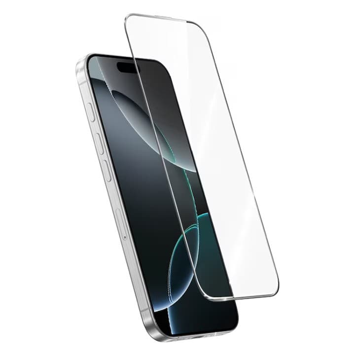 Folie Sticla Securizata, Flippy, compatibila cu Apple iPhone 15 Pro, Sticla ESD, Super HD Glass, Anti-static, Margini Negre