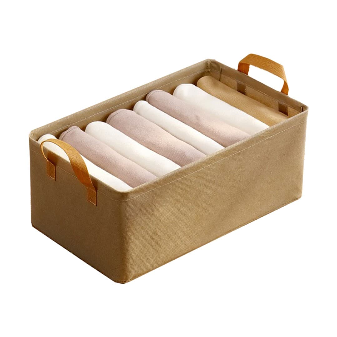 Cutie Depozitare Flippy, pentru Haine, lucruri, din Textil cu Cadru Metalic, Manere Laterale, forma Dreptunghiulara, 47 x 28