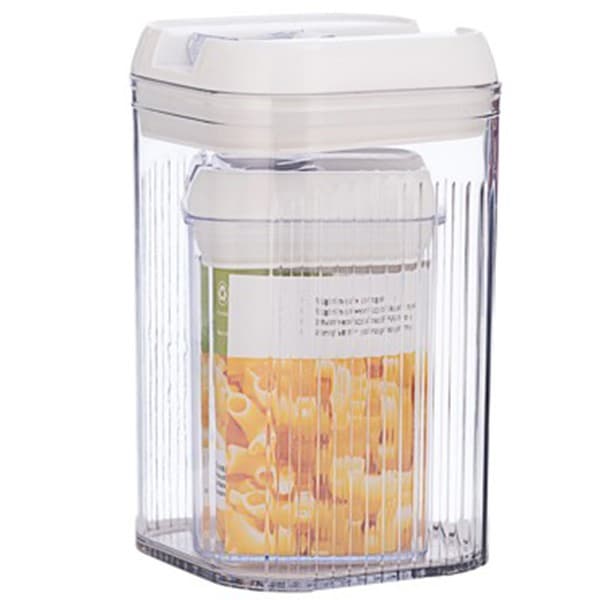 Cutii de Depozitare Alimente, Flippy, Set din 2 Cutii de tip Container, Recipiente pentru Cereale in Bucatarie, 0.8