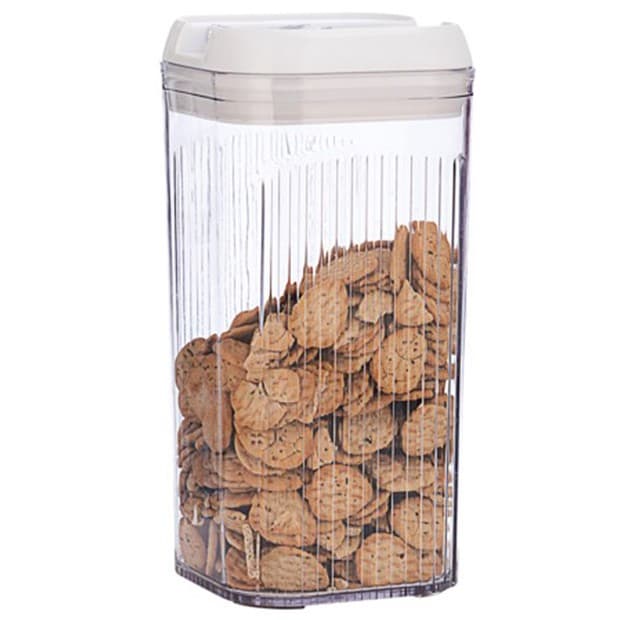Cutie de Depozitare Alimente, Flippy, Cutie de Tip Container, 2.5L, 12.5x12.5x26 cm, Recipiente pentru Cereale in Bucatarie