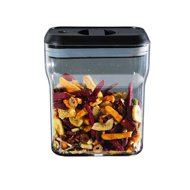 Recipient din Plastic, Flippy, pentru Alimente/Obiecte, Inchidere Ermetica Rotire 90 grade, 2l, 20.5 x 10.5 x 27 cm