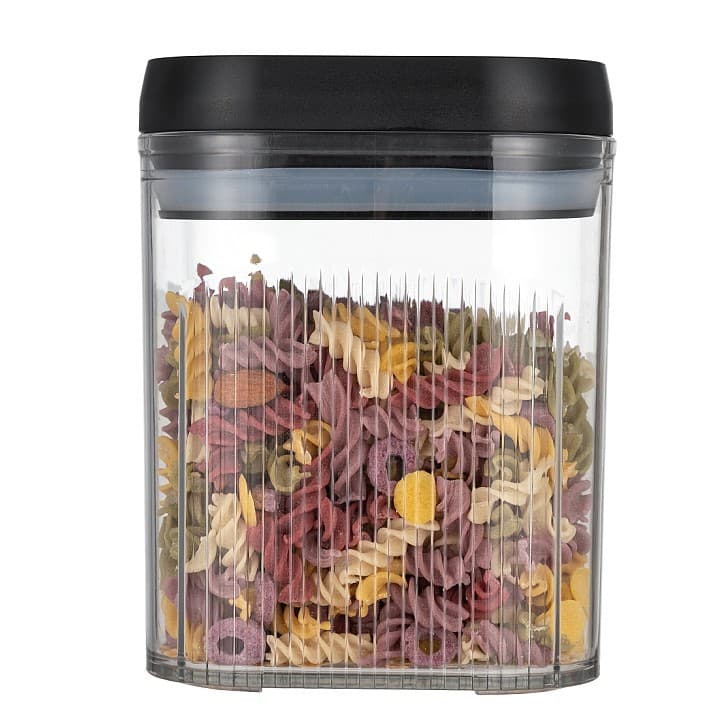 Cutie de Depozitare Alimente, Flippy, tip Container, 1.3L, Recipiente pentru Cereale in Bucatarie, Transparente cu Capac
