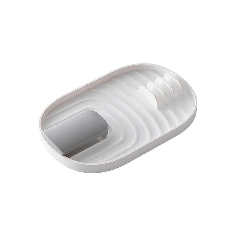 Suport Pliabil, Flippy, pentru Capace, Linguri, Multifunctional, Plasare pe Blatul de Bucatarie, 11.5 x 18 x 2.2 cm, Alb