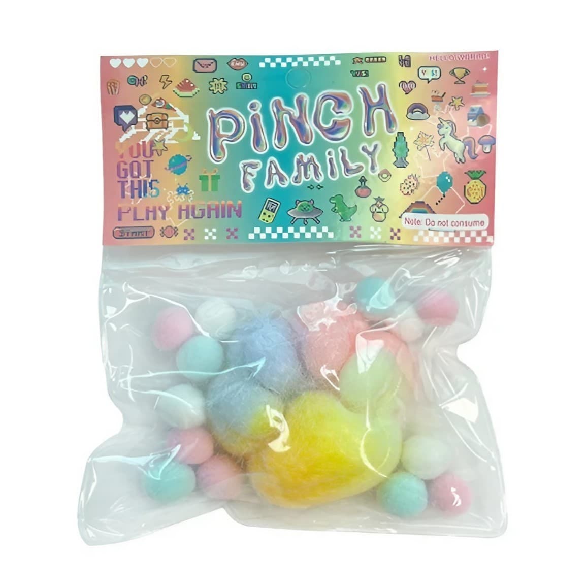Jucarie Antistres Squishy, Flippy, cu Revenire Lenta, Squeeze Pinch Family, Model Labuta de Pisica Pufoasa, 6x6 cm, 70g