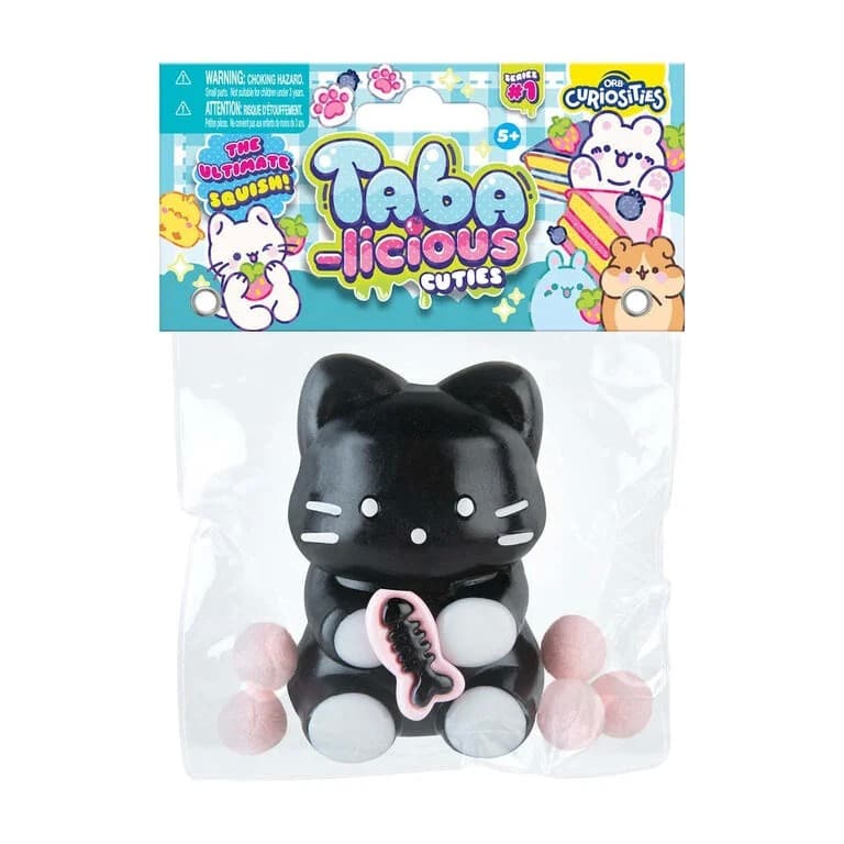 Jucarie Antistres Squishy, Flippy, cu Revenire Lenta, Squeeze Pinch Family, Model Pisicuta, 10cm x6cm Ambalaj Transparent