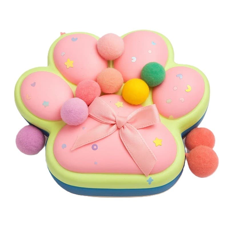 Jucarie Antistres Squishy, Flippy, cu Revenire Lenta, Labuta de Pisica Pufoasa, 12.5x10.5 cm, Ambalaj Transparent, Model 6, Multicolor