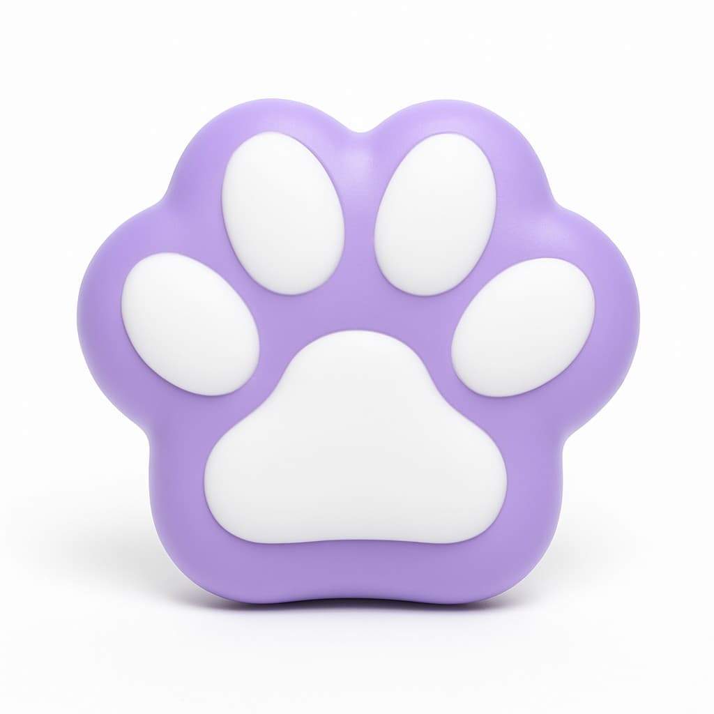 Jucarie Antistres Squishy, Flippy, Revenire Lenta, Model Labuta de Pisica, Squishy, BIG 12.5 x 10.5 cm, 220 g, Model 12, Mov Alb