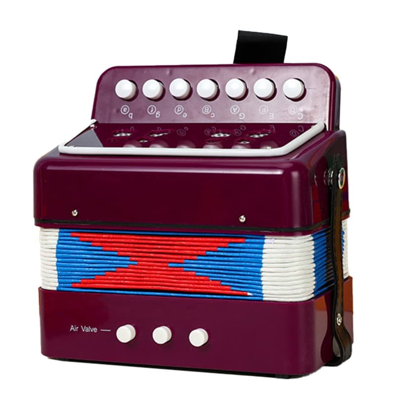 Acordeon Pentru Copii, Flippy, Acordeon Jucarie pentru Educatie Timpurie, 7 butoane 2 bass, Acordeon Instrument Muzical