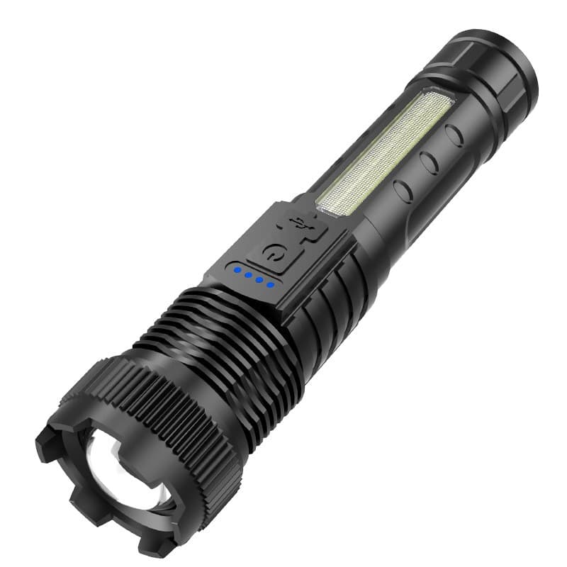 Lanterna LED Flippy P50 mare, Incarcare USB, 10W, 2 Surse de Lumina, 16 x 3.8 cm, Negru