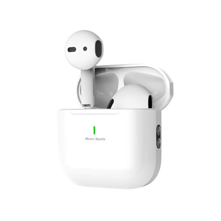 Casti Wireless, Flippy, Apollo T14, IP7, 400 mAh, Bluetooth 5.3, Control Atingere, TWS, Anulare Zgomot ANC, Sunet HiFi, Afisare LED, Alb