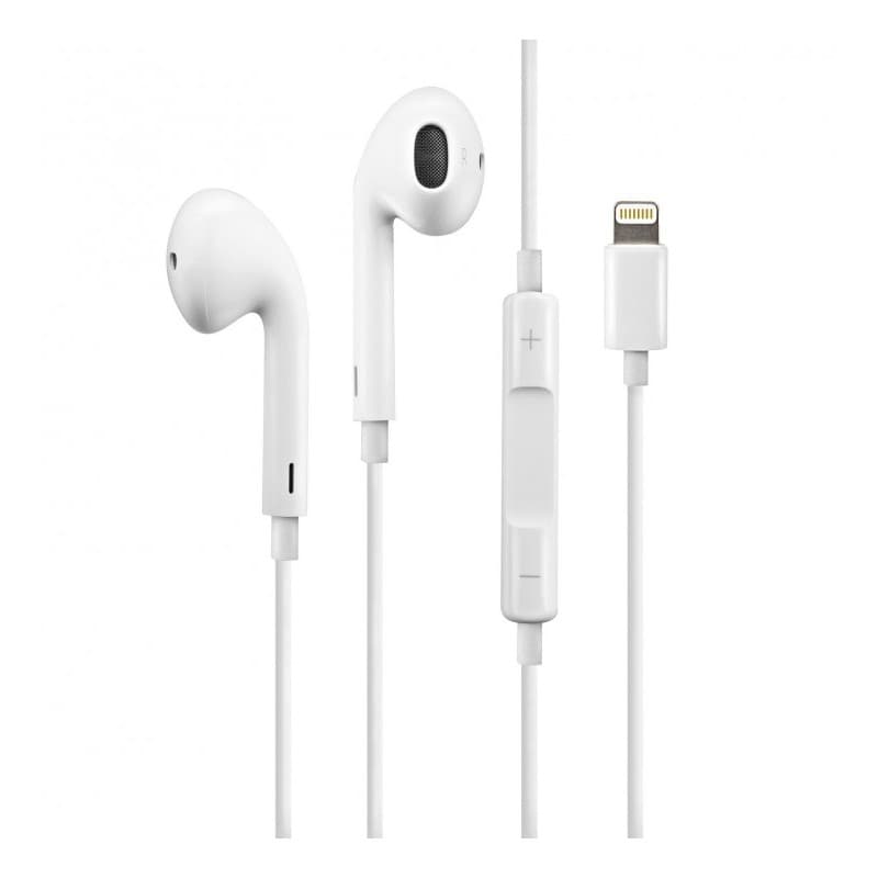 Casti Audio cu Port Lightning, Flippy, Casti cu Microfon si Compatibile iPhone 6 / 7 / 8, Alb