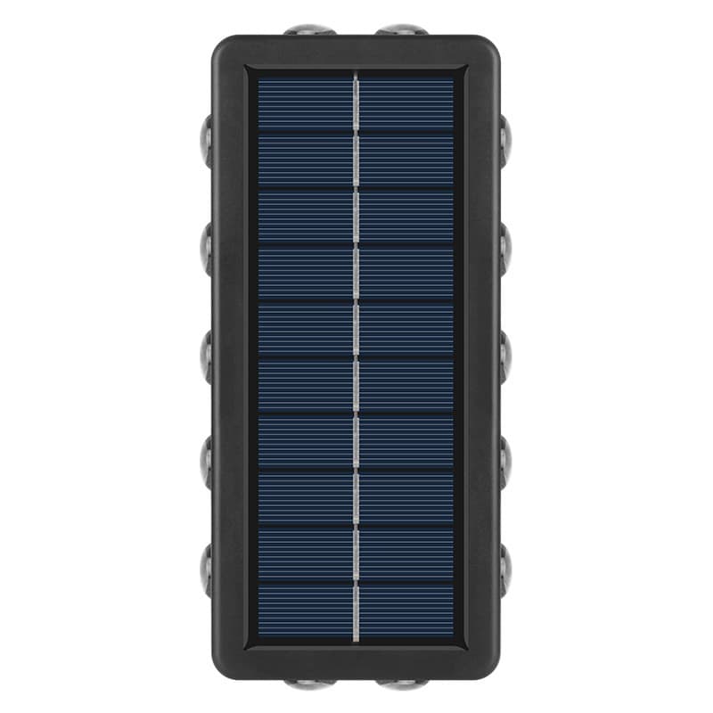 Lampa Solara, Flippy, 8+4 LED, Lumina Alba/Calda, din ABS+PC, 8 x 17.7 x 3.7 cm, Negru