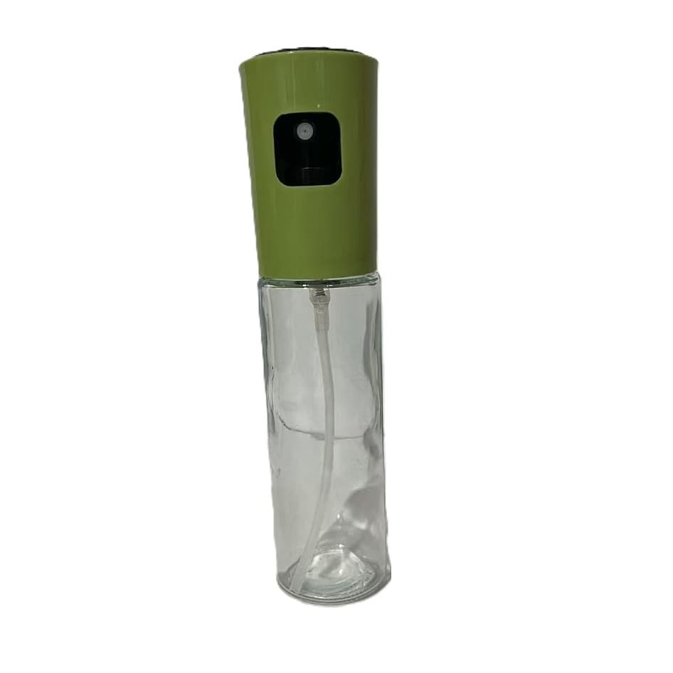Pulverizator Ulei, Otet, Flippy, din Sticla, 100 ml, Reincarcabil, 18.3 x 4.3 cm, Masura 90 ml, Capac Mat, Verde