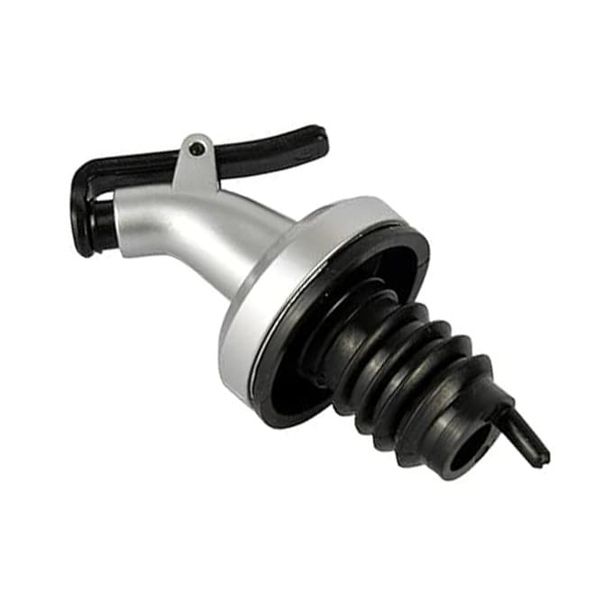 Picurator cu Dop pentru Sticla, Flippy, Dop Dispenser pentru Ulei Sosuri, 8.5 x 3 cm, Argintiu
