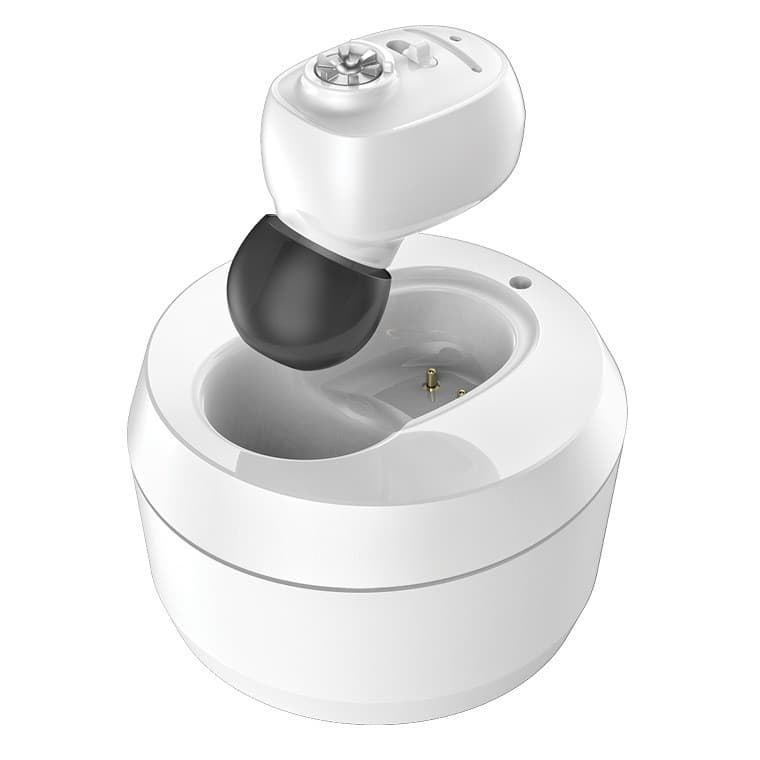 Aparat Auditiv Intraauricular In-Ear, Flippy, Amplificator de sunet pentru Auz, Minuscul Design Nou, 14 x 10 x 3.8 cm, 116