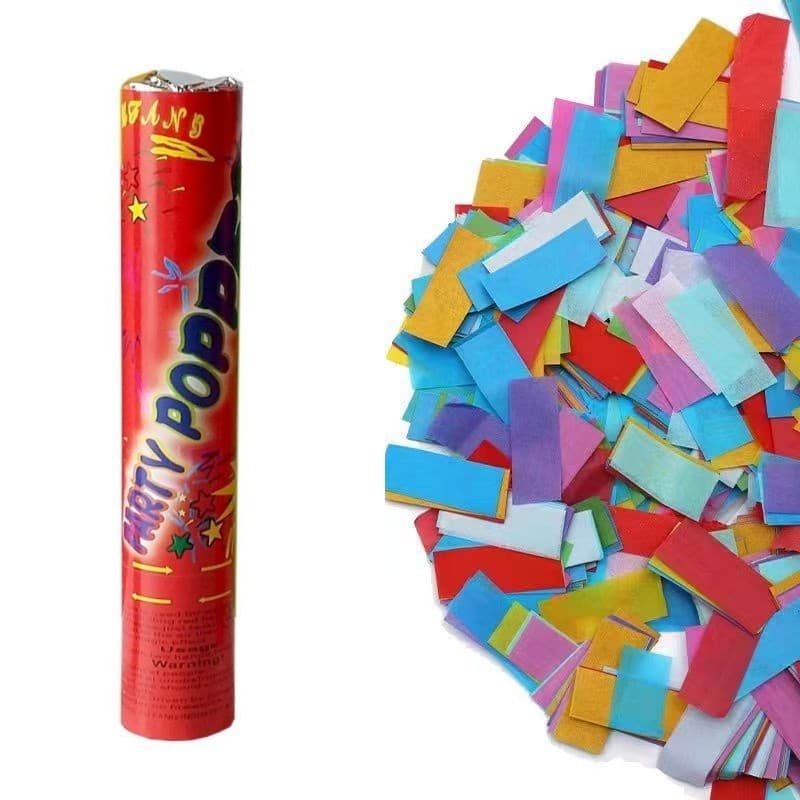 Tub de Confetti, Flippy, Party Pooper, 40x5 cm, Confetii Asortate din Hartie, Multicolor