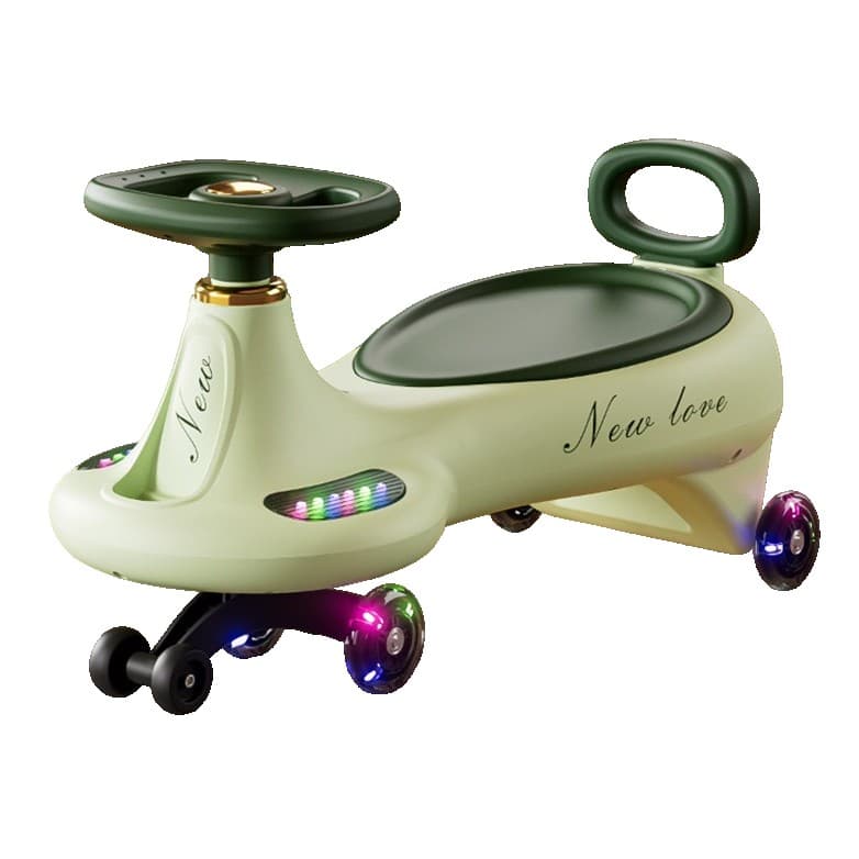 Masinuta, Flippy, 1-8 Ani, Rotire 360 Grade, Anti-rasturnare, Roti Silentioase, Impingere, 66 x 32 x 37 cm, Verde