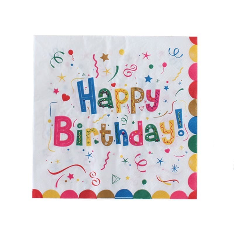Servetele de Masa pentru Zile de Nastere, Flippy, Servetele de masa Tematice Happy Birthday, Set 20 buc, Unisex, din Hartie