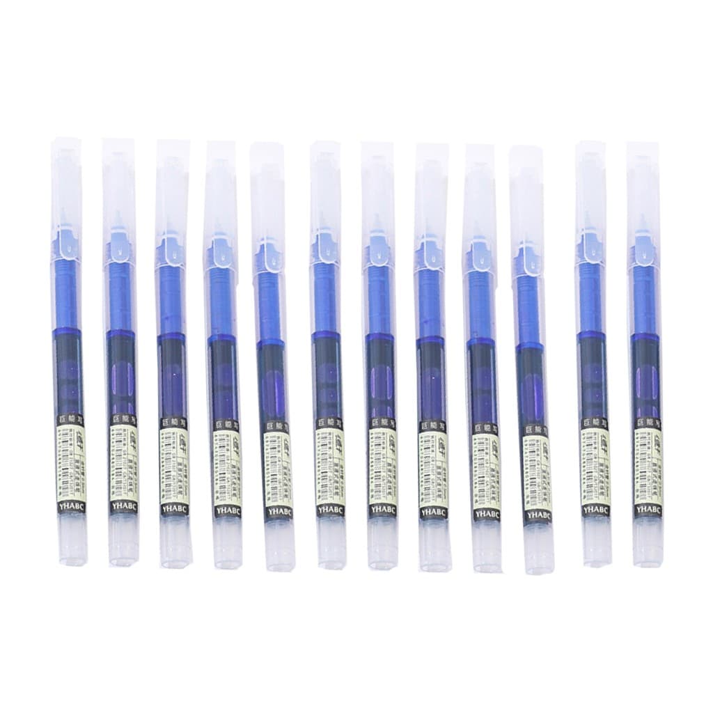 Set Pixuri Profesionale cu Bila, Flippy, pe Baza de Apa Set 12 bucati, Varf Ascutit de 0.5 mm, Pentru Scoala sau Birou, Albastru