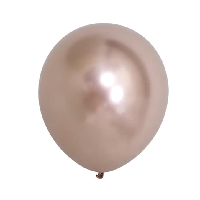 Set 12 Baloane, Flippy, din Latex Chrome, 30 cm, Sampanie