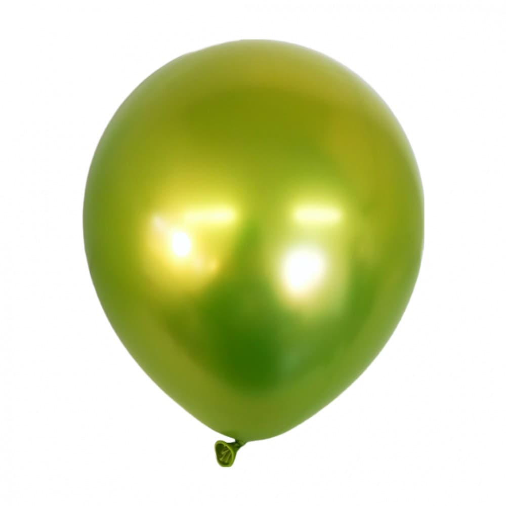 Set 12 Baloane, Flippy, din Latex Chrome, 30 cm, Verde Lime