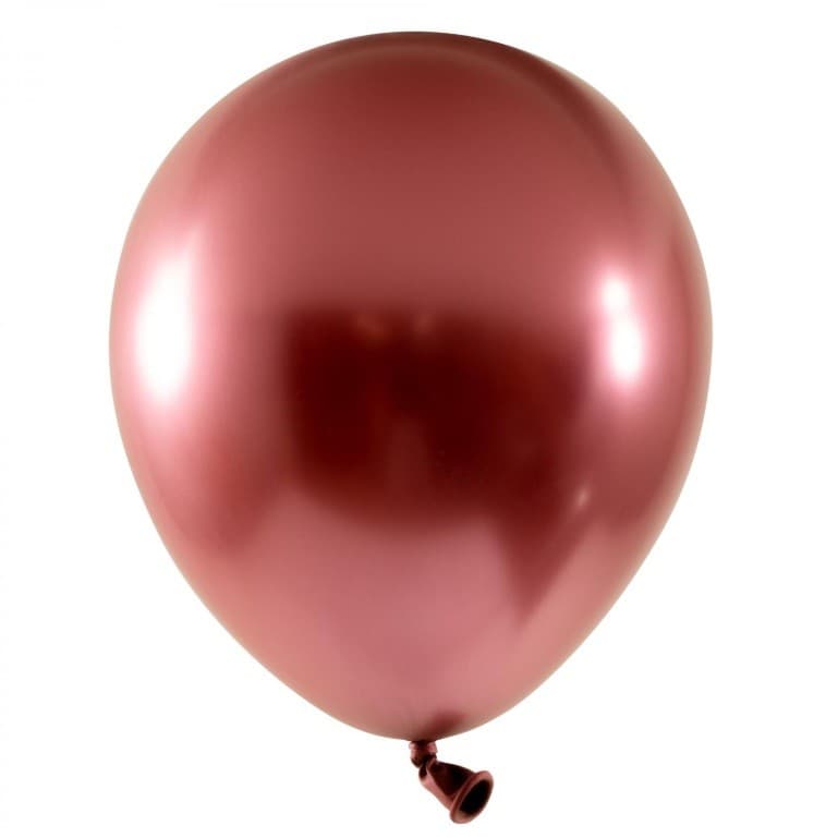 Set 12 Baloane, Flippy, din Latex Chrome, 25 cm, Rosu