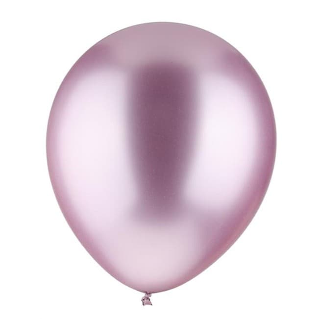 Set 12 Baloane, Flippy, din Latex Chrome, 25 cm, Mov Deschis