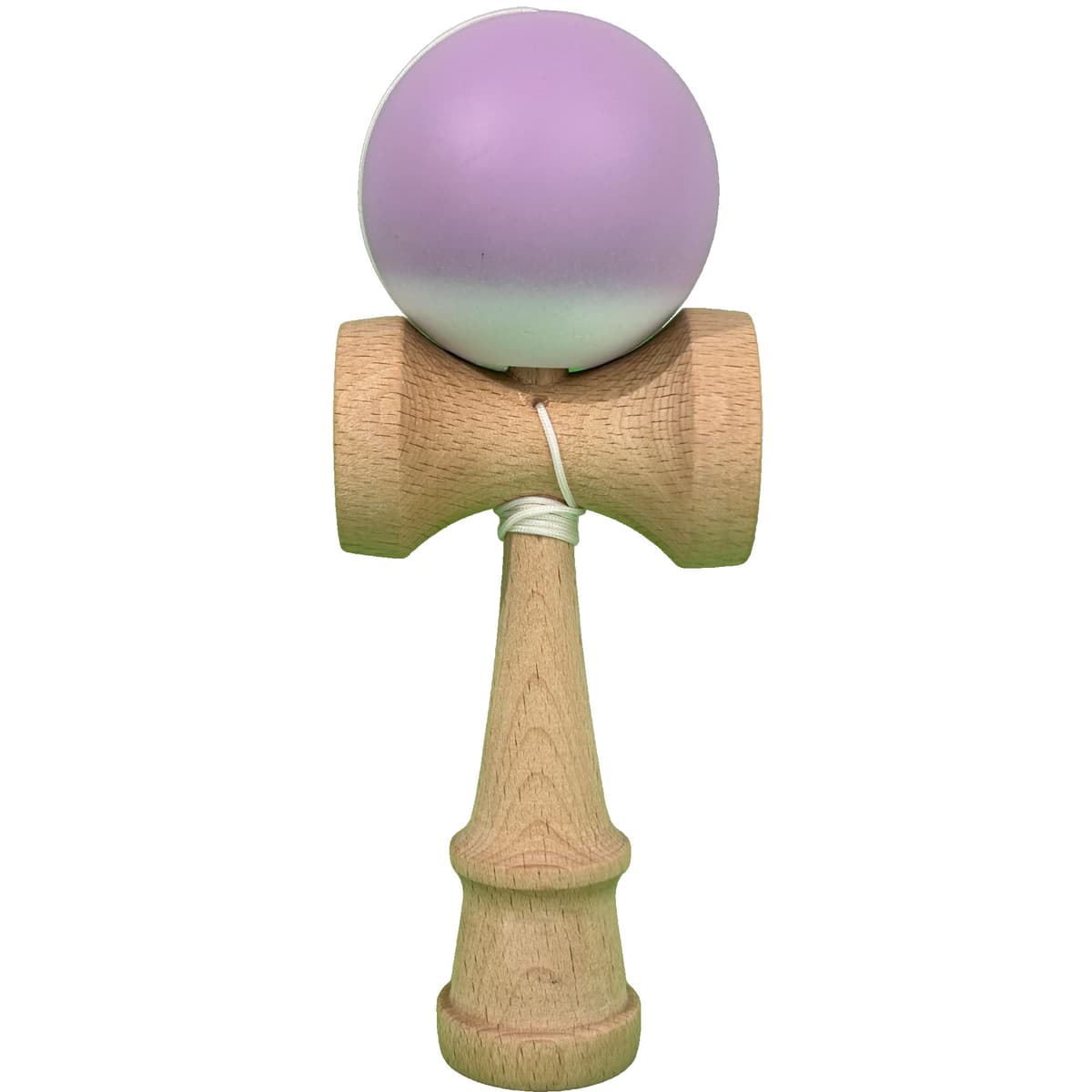 Kendama X Originala, Profesionala, Flippy, din Lemn, Rubber Grip, 18 cm, Gradient Lila/Alb
