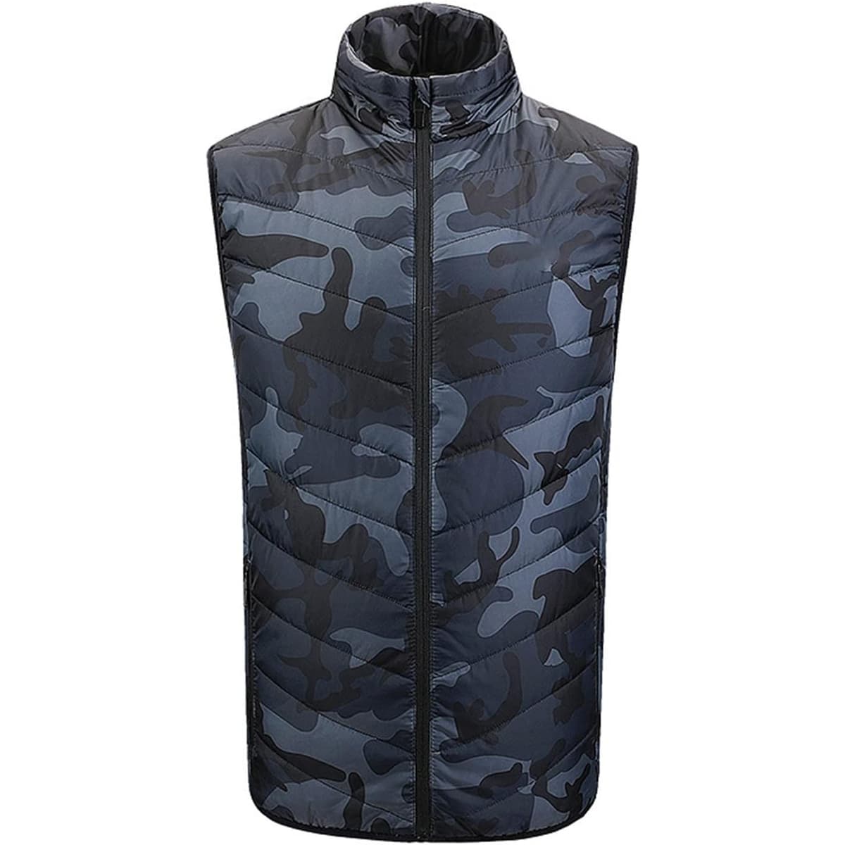 Vesta cu Incalzire, Flippy, Unisex, 2 Zone de Incalzire, Umplutura Bumbac, 3 Trepte de Temperatura, Incarcare USB, Albastru