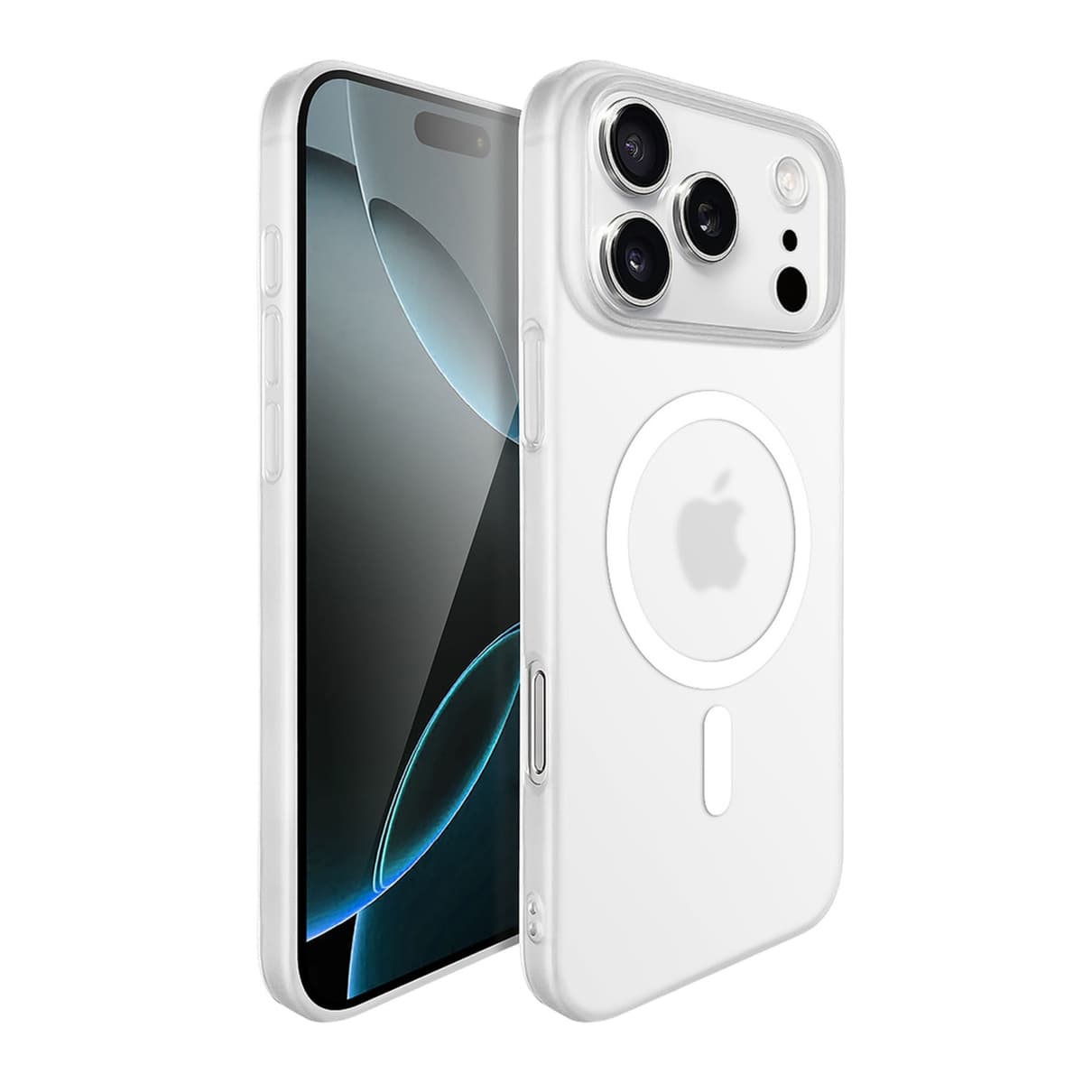 Husa de Protectie compatibila Apple iPhone 17 Pro, Flippy, Magnetica Ultra-subtire, Anti-alunecare, Protectie PC, Rezistenta la Zgirieturi, Alb