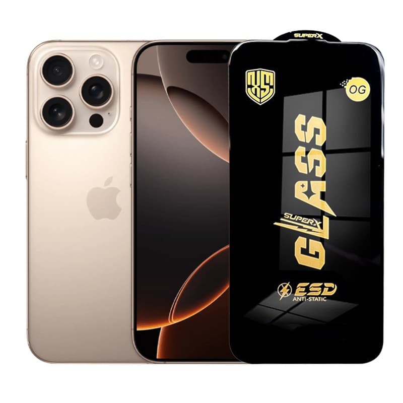 Folie de Protectie pentru iPhone 16 Pro, Flippy, Sticla Securizata ESD, Margini Negre, Rezistenta la Zgirieturi