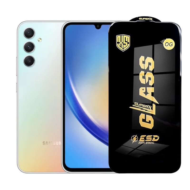 Folie de Protectie pentru Samsung Galaxy A34, Flippy, Sticla Securizata ESD, Margini Negre, Rezistenta la Zgirieturi