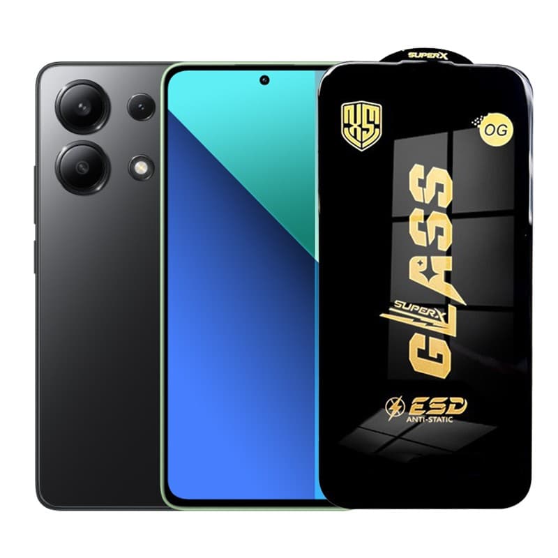 Folie de Protectie pentru Xiaomi Redmi 13, Flippy, Sticla Securizata ESD, Margini Negre, Rezistenta la Zgirieturi