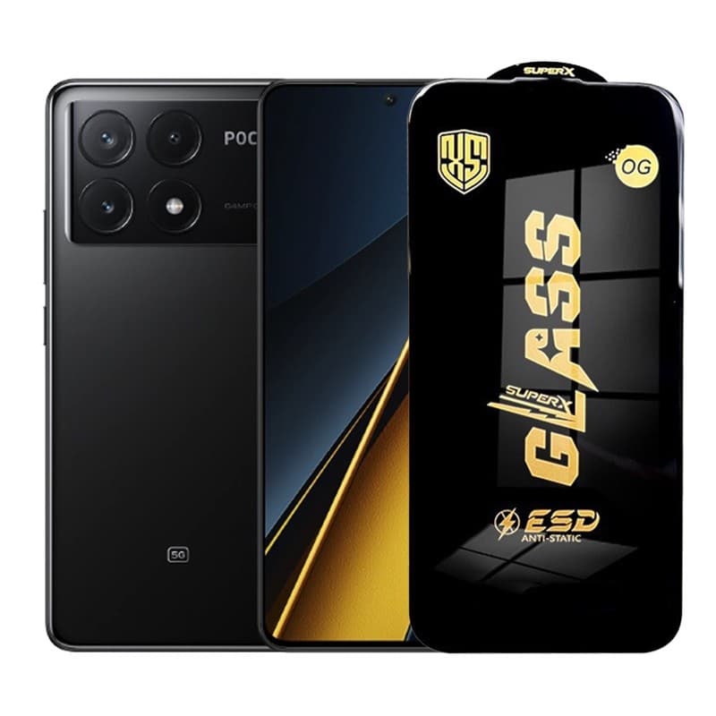 Folie de Protectie pentru Xiaomi Poco X6 Pro, Flippy, Sticla Securizata ESD, Margini Negre, Rezistenta la Zgirieturi