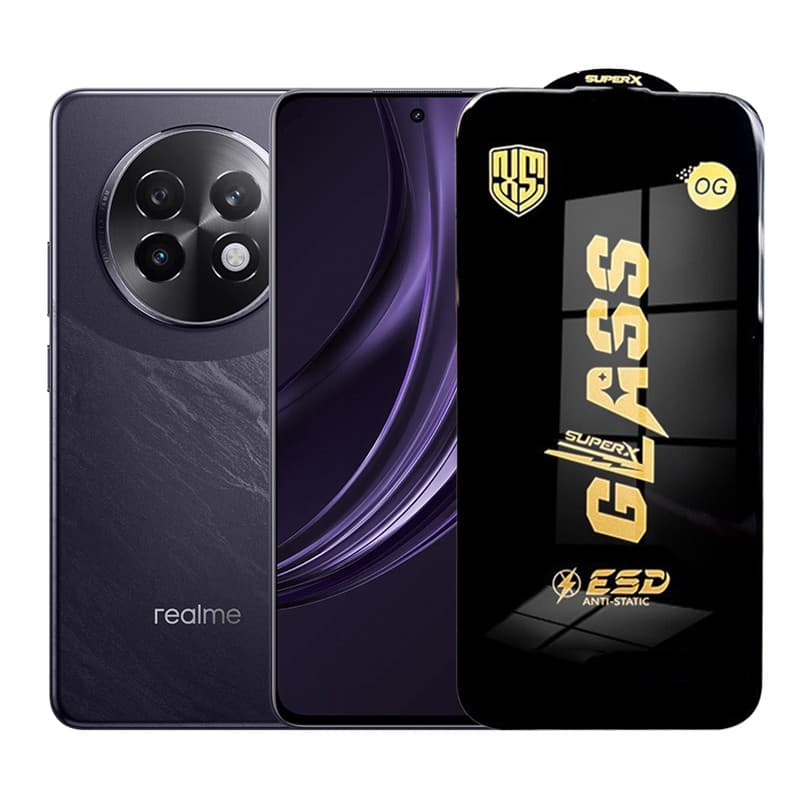 Folie de Protectie pentru Realme13+, Flippy, Sticla Securizata ESD, Margini Negre, Rezistenta la Zgirieturi, Antistatica